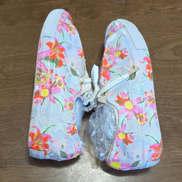 Converse Floral Canvas Sneakers Women's Size 7.5 Pink White - Picture 7 of 16